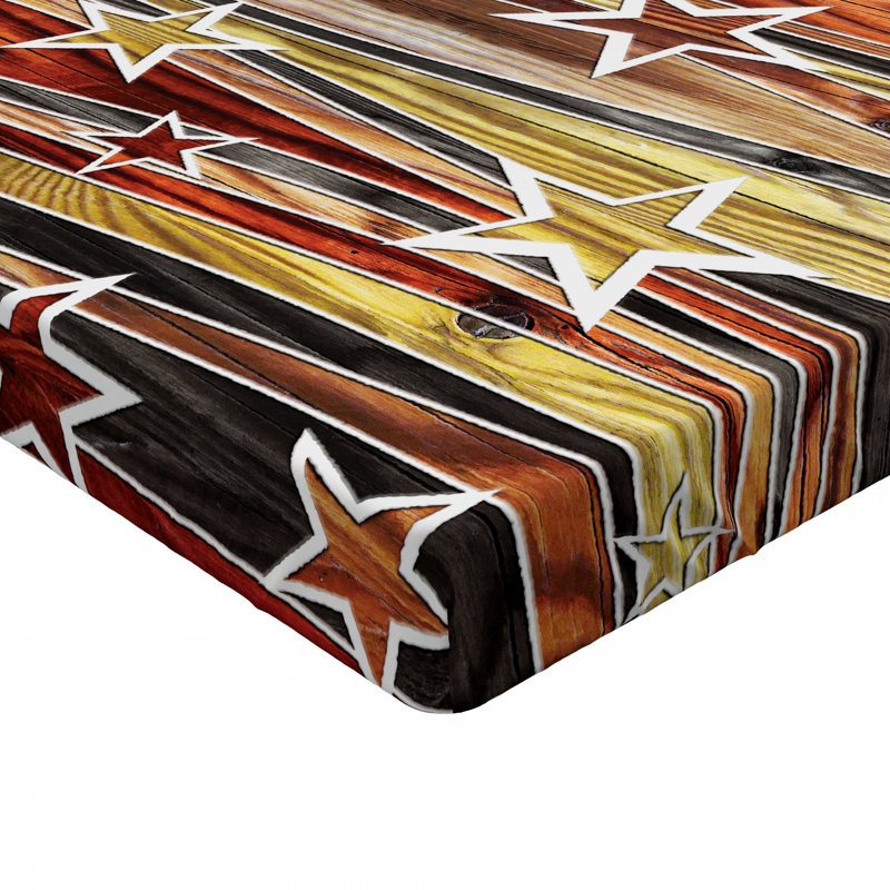 Microfiber Striped Fitted Sheet, Queen Fitted Sheet, Star