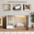37'' White Cat Litter Box Enclosure, Hidden Indoor Litter Box Furniture With Glass Door and Light, Modern Wooden Kitty House Washroom Sideboard End Table For Large Cats