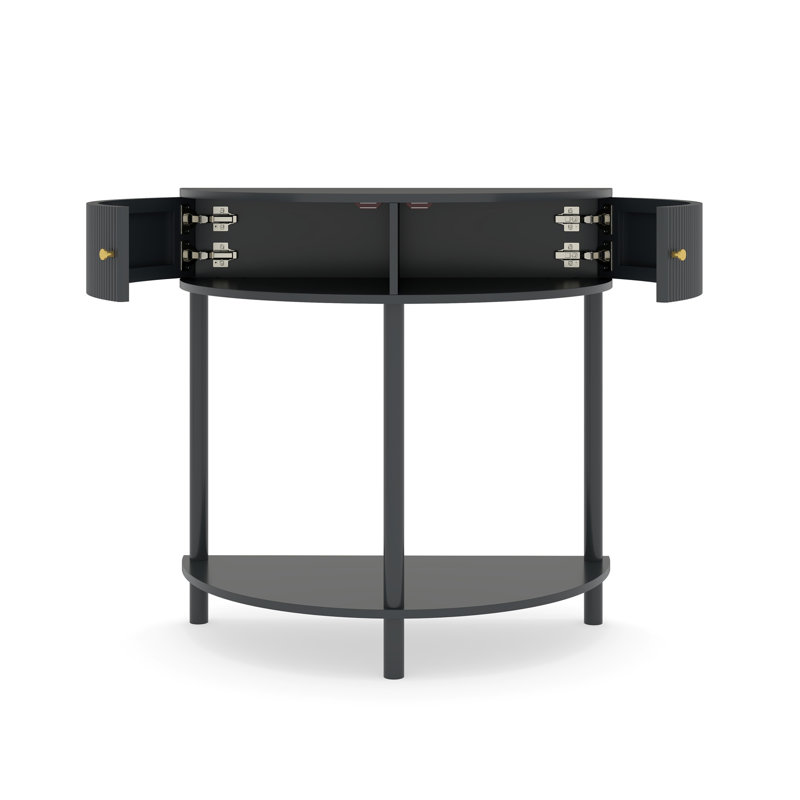 Console demi-lune Artisan, Dark Gray