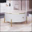 Table basse moderne avec 2 grands tiroirs, rangement spacieux et design élégant pour les salons contemporains