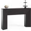 Console extra longue de 63 po - Canapé de ferme moderne derrière le canapé, table d'entrée en bois noir pour le couloir et le salon, assemblage facile