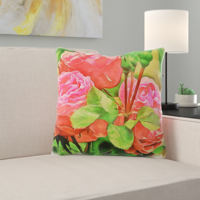 Housse et insert de coussin d'extérieur carré Jai, Microsuède, Intérieur