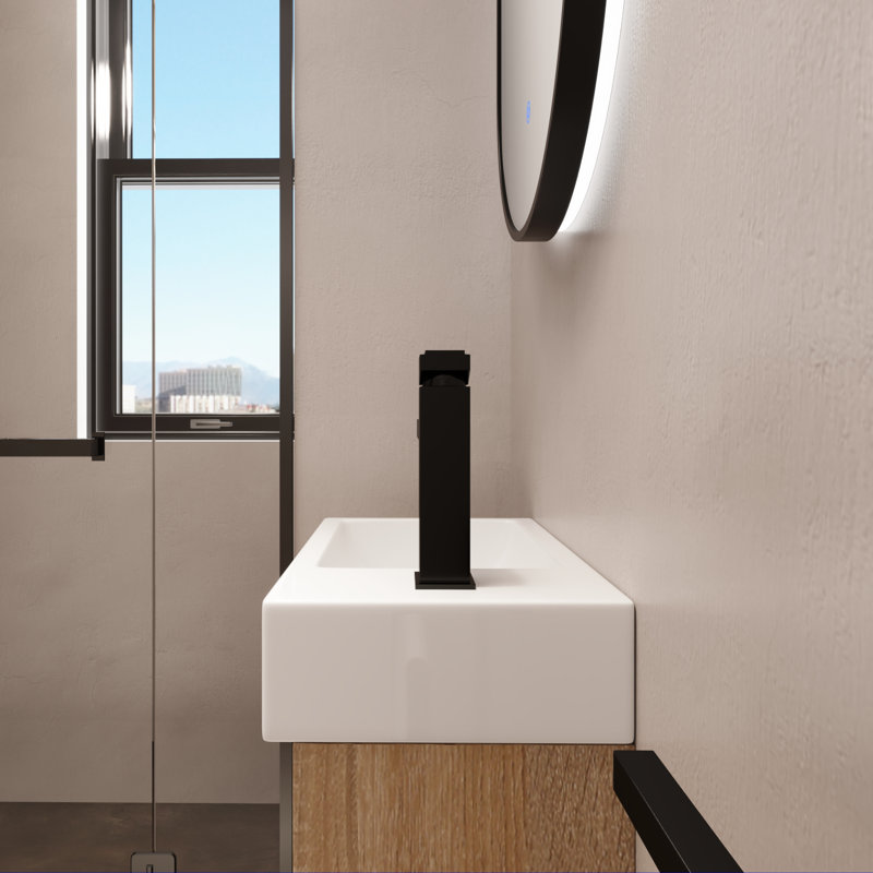 Ensemble de meuble-lavabo simple 18,57 po avec plateau en céramique Peotone