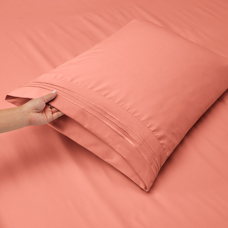  Ensemble de draps double brossé de luxe pour hôtel avec draps et taies d'oreiller très doux, Grand / véhicule récréatif