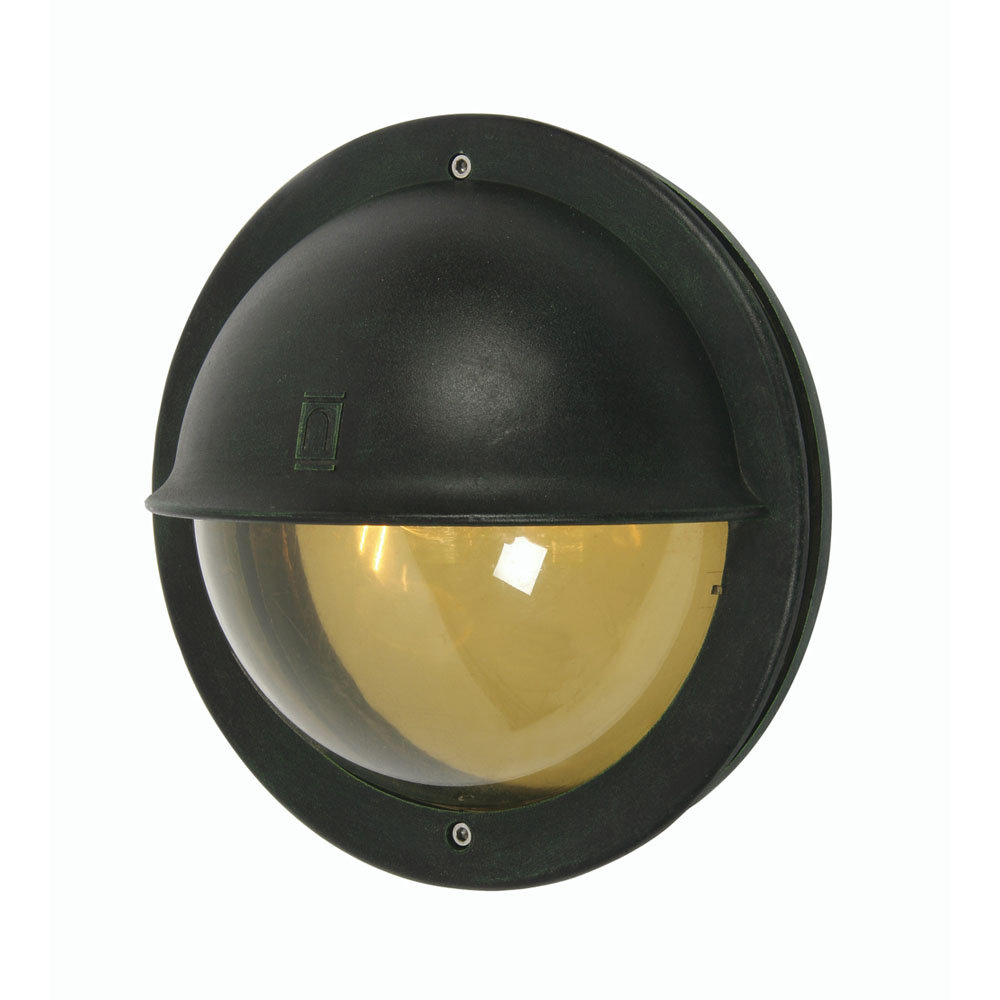 Merola Black 16cm H Colourful Glass Outdoor Bulkhead Light
