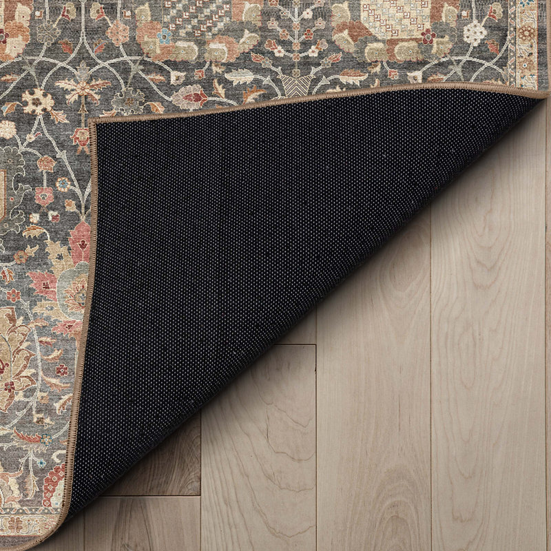 Tapis beige beige Bungalow Bungalow Aylena, Rectangle 7 pi 10 po x 9 pi 10 po
