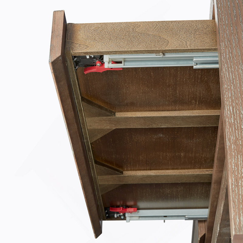 Table basse à 2 tiroirs avec plateau en bois - cacao
