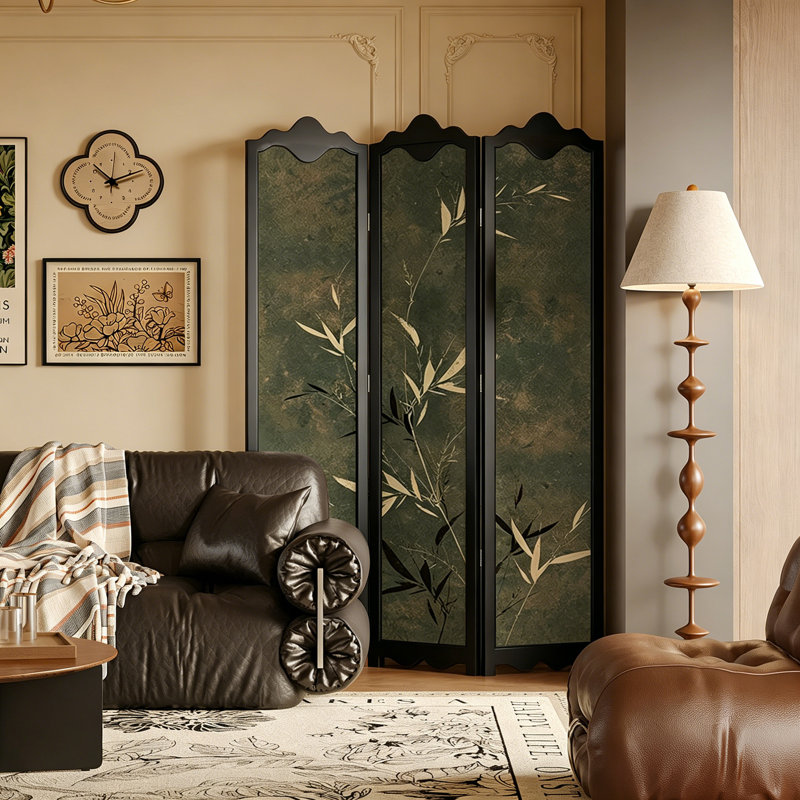 Cloison en bois massif Mid-Century Wabi-Sabi