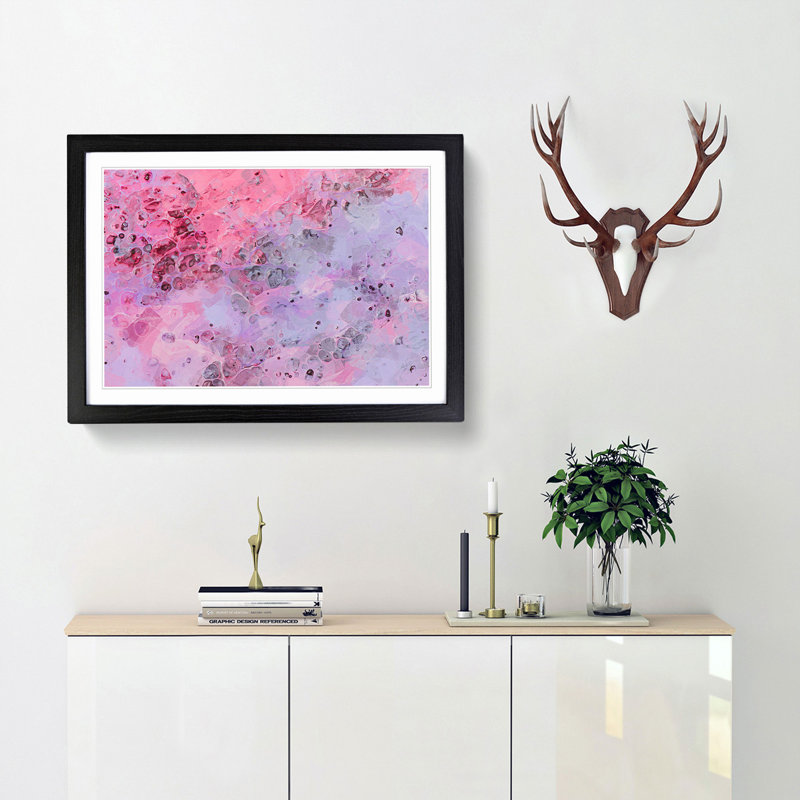 A New Dawn in Abstract - Picture Frame Painting Print, Black Framed, 62cm H x 87cm W x 2cm D