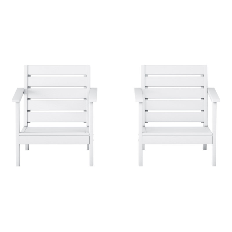 Chaise à assise profonde (ensemble de 2), Blanc