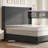 Crofford Queen Size Modern Corduroy Upholstered Bed with 63'' Tall Headboard & Solid Wood Legs, Black-9268979-14536592