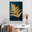 Harnek, feuilles d'or sur bleu marine I-108242583