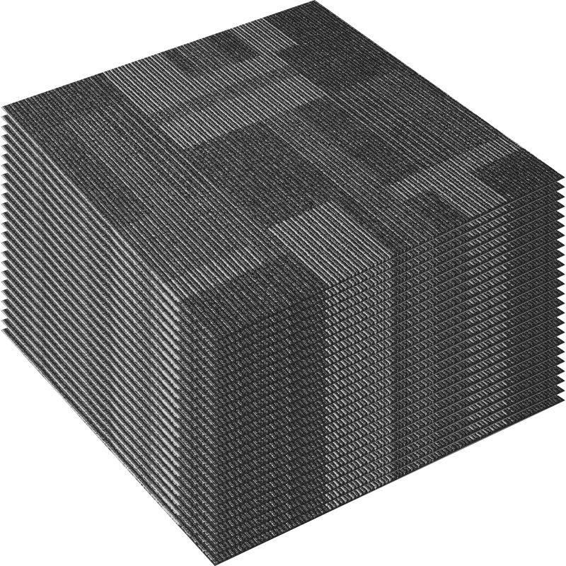 Carreau de tapis l 24 po x L 24 po, Noir