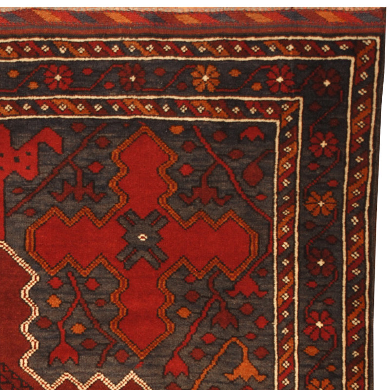 Tapis bleu / rouge Hartouch Tribal Balouchi
