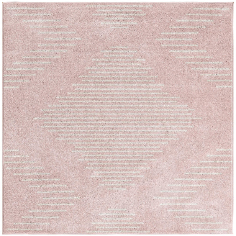 Striped Indoor Rug, Square 5'3"