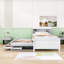 Lit plateforme en bois Meydan avec 3 tiroirs et lit gigogne simple USB-1351595593-1351595596