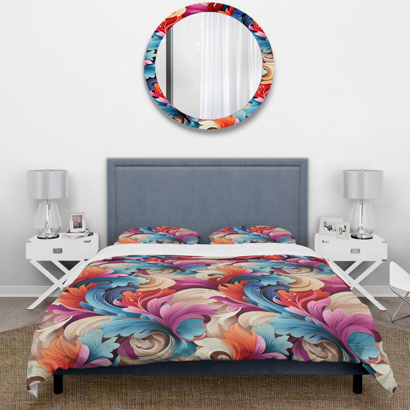 Retro Vibes Paisley Pattern - Ensemble de housse de couette à motif cachemire