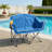 Oversized Portable Duo Camping Loveseat, Ergonomic Padded Armrests & Built-In Convenient Cup Holders, Suitable For Camping, Beach-1776481112