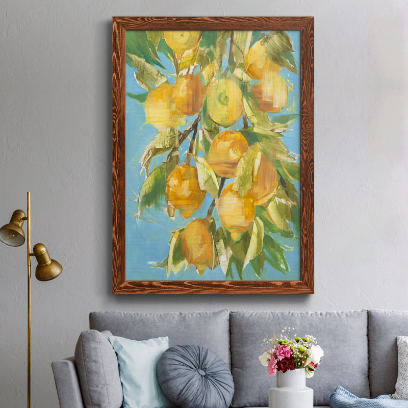 «Lovely Lemon» - reproduction de cadre photo sur papier, H 31 po x l 44 po x P 1 po, Papier érable