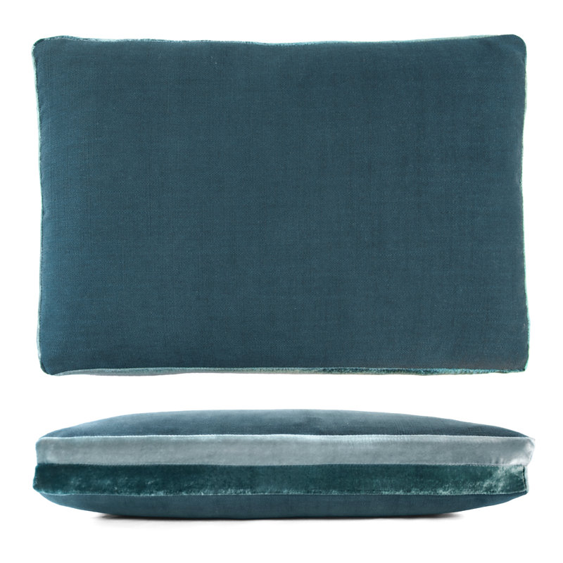 Double Tuxedo Pillow Cover & Insert, Rectangle 14"H x 20"W, Lagoon