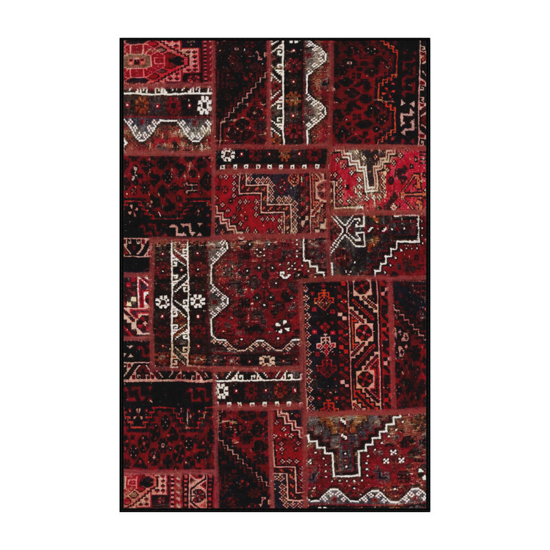 Tapis abstrait à motif abstrait moderne, Rectangle 6 pi x 9 pi