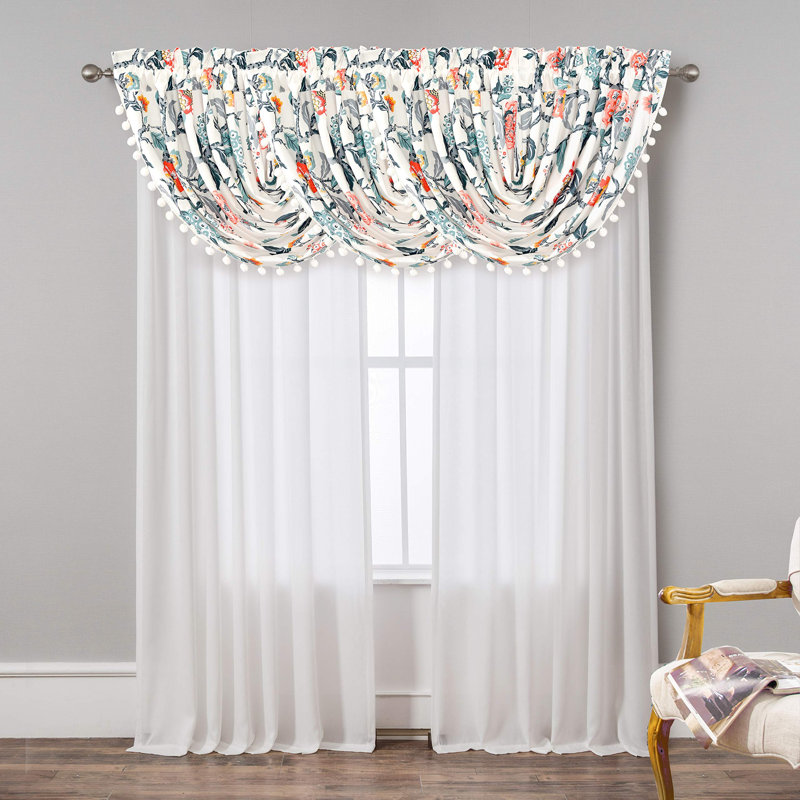 Alarie Floral Pointed Window Valance