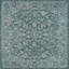 Tapis d'intérieur / extérieur à motif floral bleu sarcelle / gris Leonora-1448456191