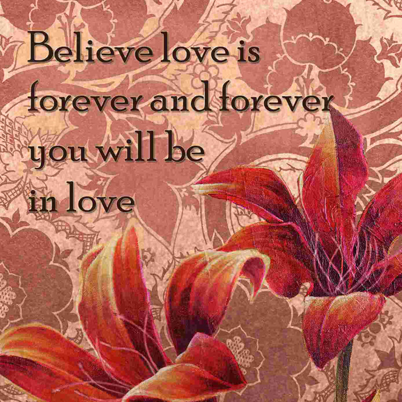 Love Flowers 3, H 30 po x l 30 po
