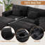 Très grand canapé-lit double surdimensionné avec revêtement moelleux, ports USB, porte-gobelets et coussins de soutien pour un confort et une commodité ultimes.-133426803