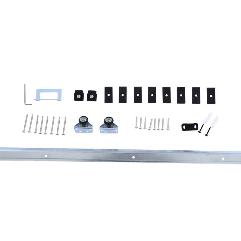 Modern Sliding Barn Closet Door Hardware Track Kit System Unit for Single Door Accessory