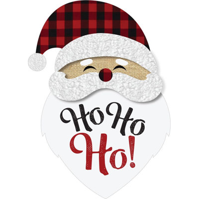 Santa Burlap House Flag