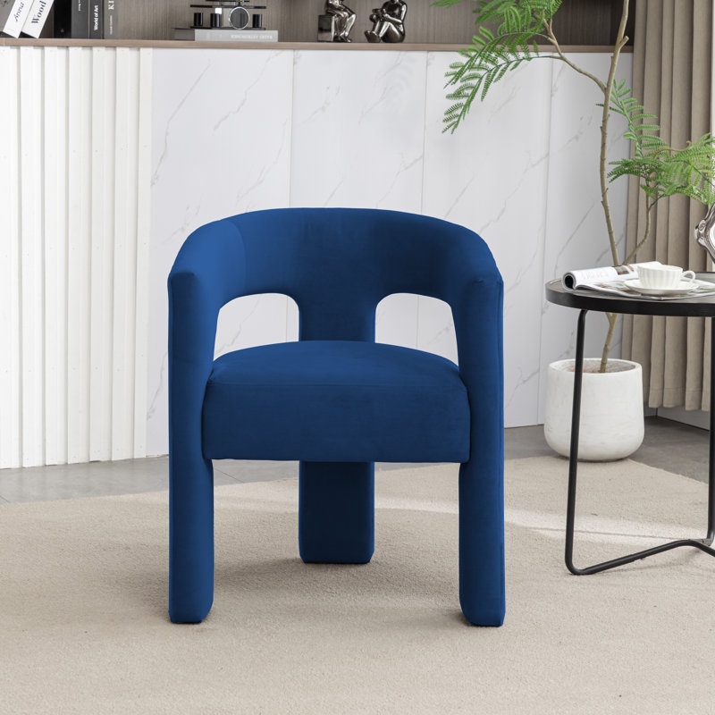 Upholstered Velvet Dinning Chair, Navy