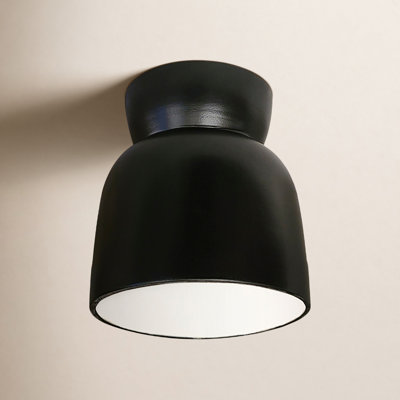 Ceramic Bell Outdoor Flush Mount
