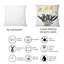 Carré, rétro fleurs d'orchidées - Coussin décoratif imprimé maison de campagne-60158334