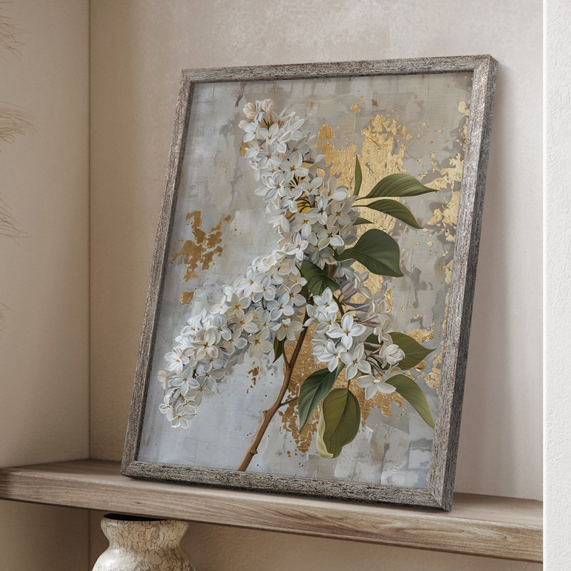 Reproduction encadrée FLORAL Series CCXLVII - bois massif, H 11 po x l 9 po