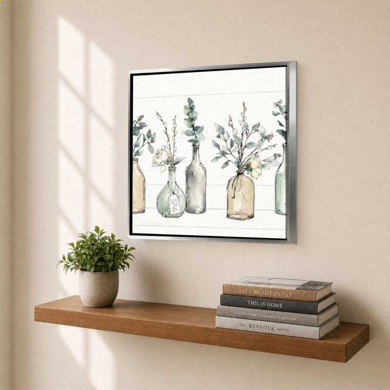 «Modern Farmhouse I 2» par Anne Tavoletti - Impression sur toile, H 34 po x l 34 po, Argent