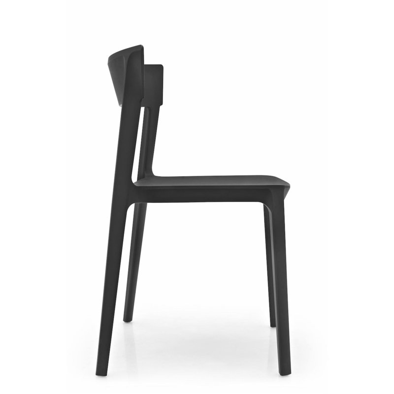Skin Stackable Chair by Archirivolto, Matte Black
