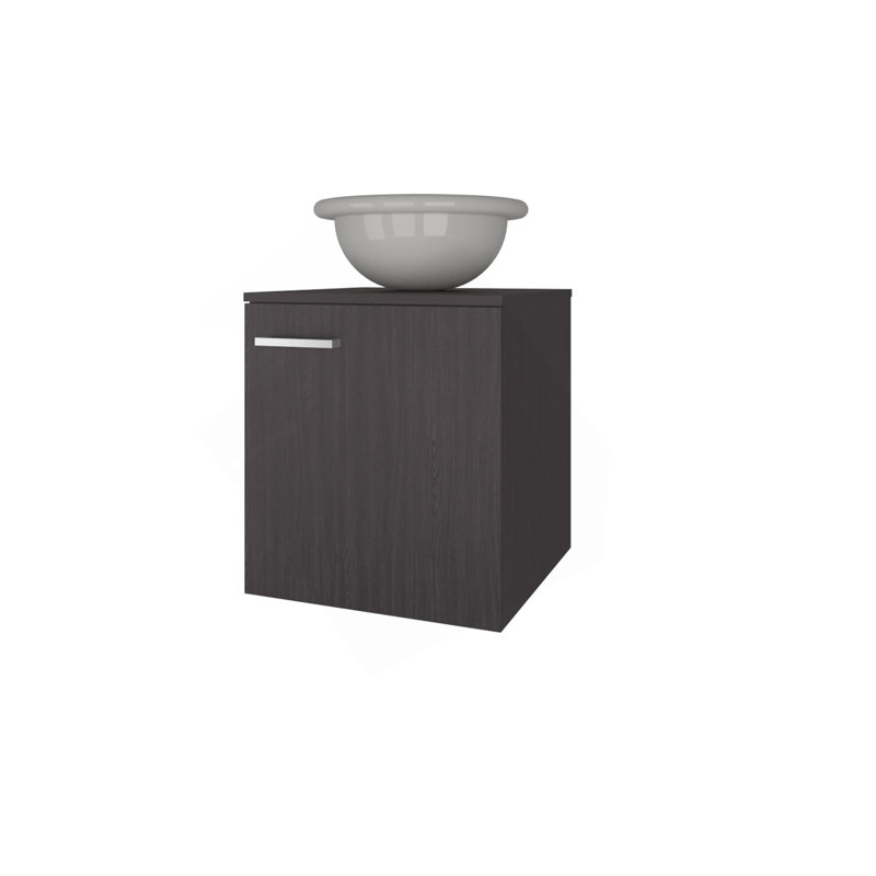 Wengue Bathroom Vanity With Integrated Sink, Dark Brown