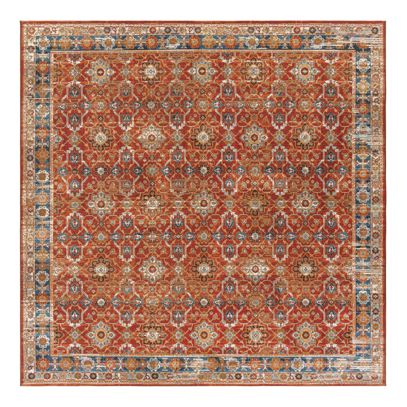 Outdoor Traditional Area Rug, Square 10'