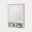 Pharmacie avec porte et miroir inclus-131845311