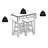 2 - Person Four Leg Dining Set