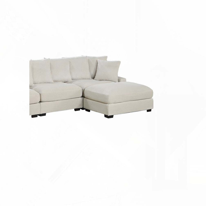 Fauteuil en velours côtelé