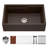 Houzer 33 in  Apron Front Granite Composite Workstation Sink w/ Accessories-102787174