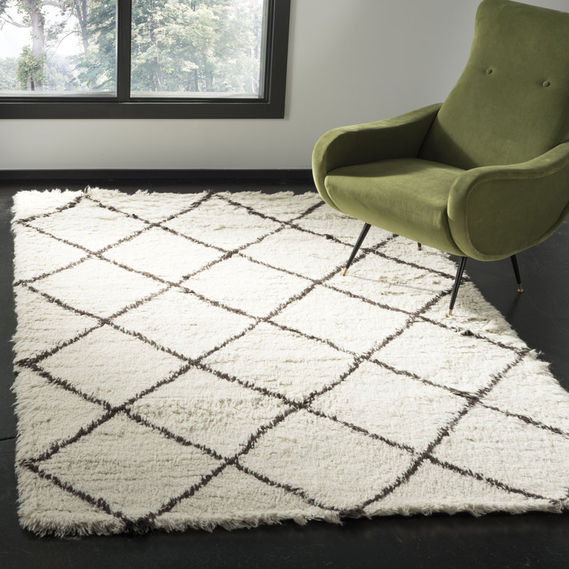 Erica Hand Tufted Wool Geometric Rug, Rectangle 5' x 8'