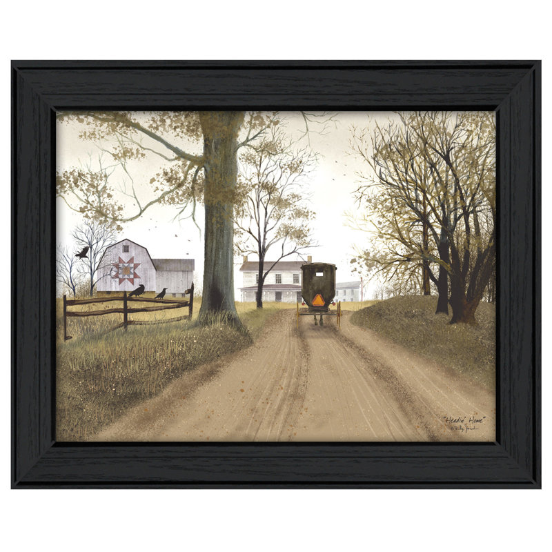 «Headin 'Home» par Billy Jacobs, art mural imprimé, affiche prête à accrocher, cadre noir, 21.01" H x 27.04" W x 1.03" D