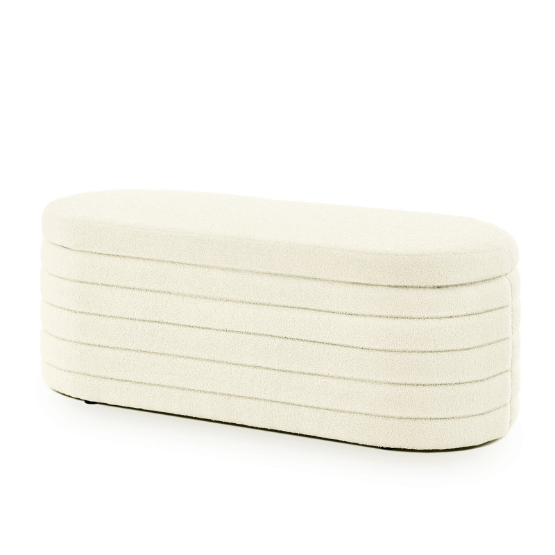 Tissu de rangement ovale crème pour le vestibule - Accueillant, fonctionnel et attrayant, Crème, crème