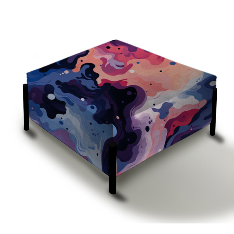 Celestial Camo Ripple - Grand repose-pieds carré abstrait