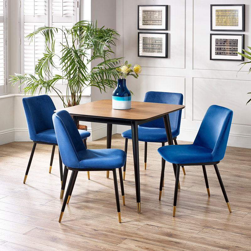Gerson 4 - Person Dining Set, Blue