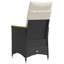 Ensemble de 2 chaises de jardin inclinables Vidaxl - noir-116119939-116119943