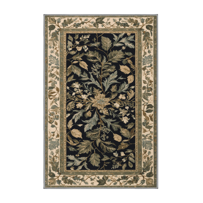Tapis brun lavable à la machine, Rectangle 2 pi x 5 pi